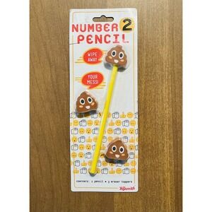 Poop Emoji Pencil Number 2 (As In Poop) Pencil Office Funny Toy Gag Gift‎ Prank